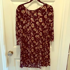 Paisley print dress with back key hole
